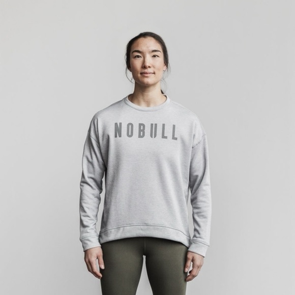 NOBULL Tops - NOBULL Grey Logo Crewneck Sweatshirt — Size Medium